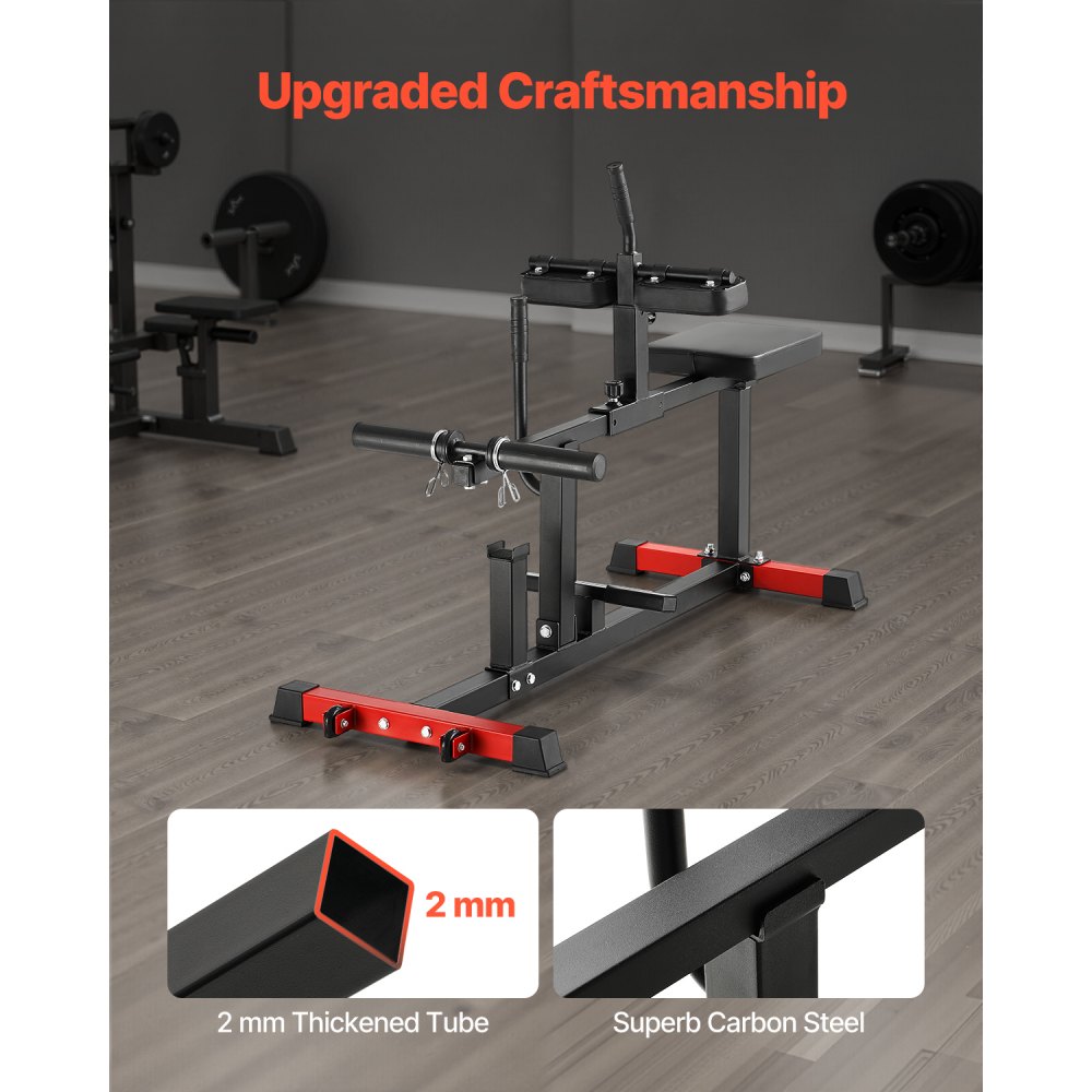 VEVOR Zittende kuittrainer met 200 kg draagvermogen voor beenoefeningen, krachttrainer voor het onderlichaam, geschikt voor gewichtsschijven (25,4 / 50,8 mm)