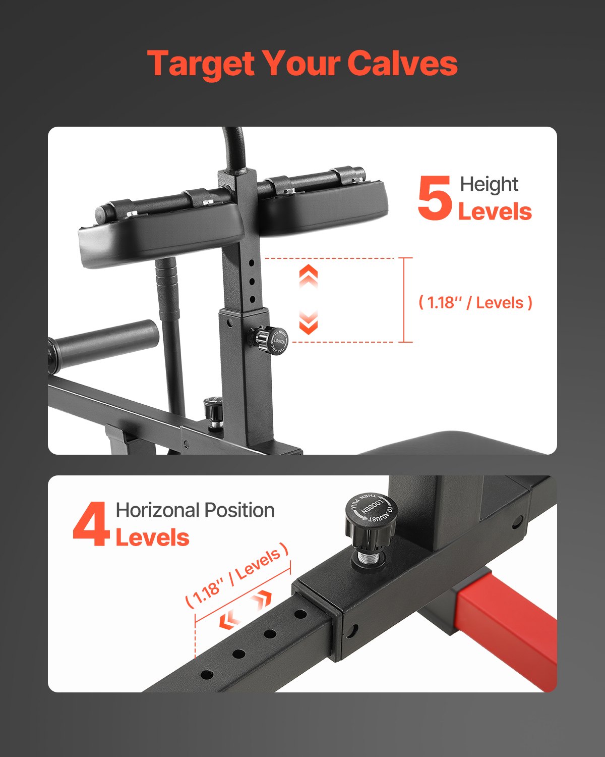 VEVOR Zittende kuittrainer met 200 kg draagvermogen voor beenoefeningen, krachttrainer voor het onderlichaam, geschikt voor gewichtsschijven (25,4 / 50,8 mm)