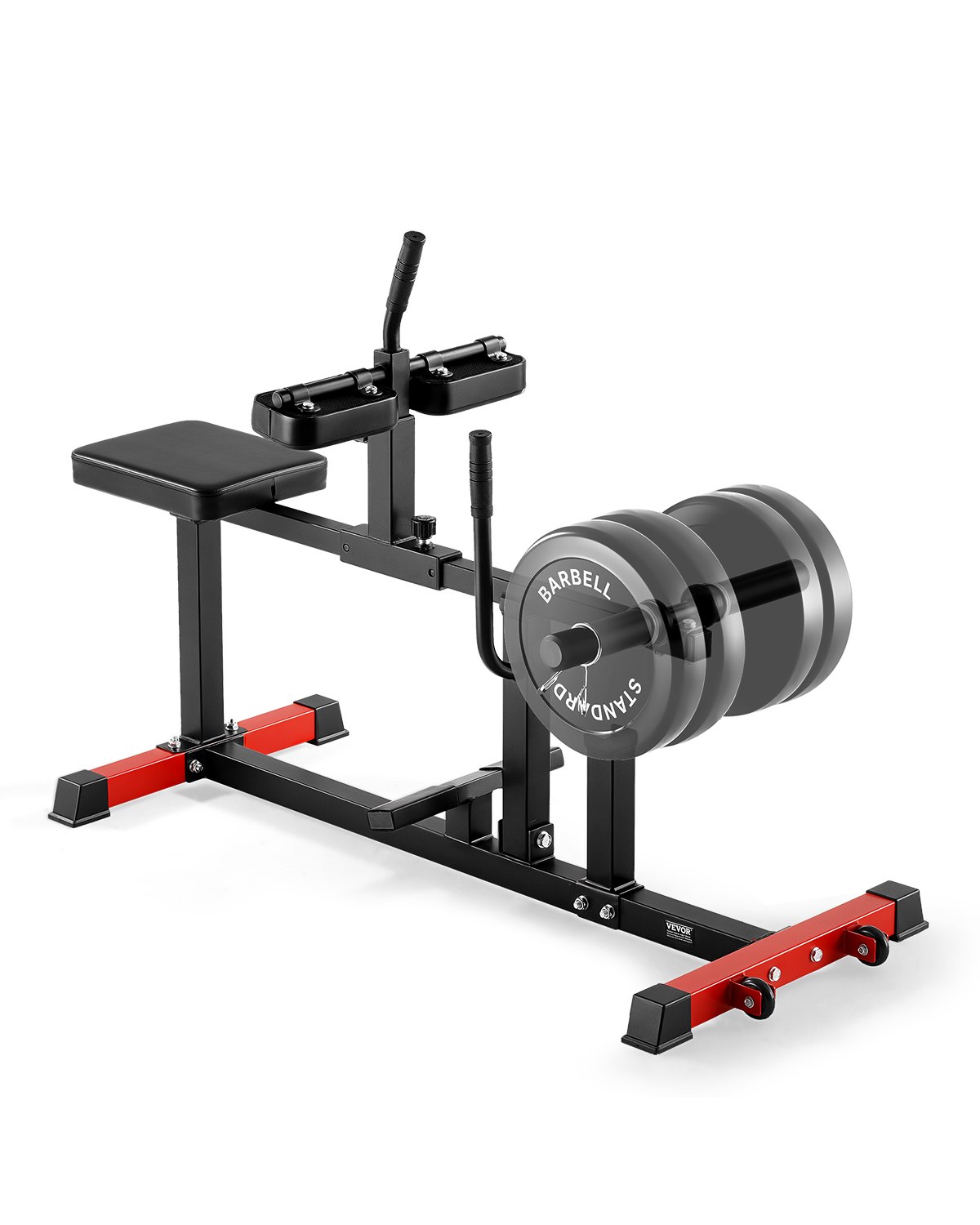 VEVOR Zittende kuittrainer met 200 kg draagvermogen voor beenoefeningen, krachttrainer voor het onderlichaam, geschikt voor gewichtsschijven (25,4 / 50,8 mm)