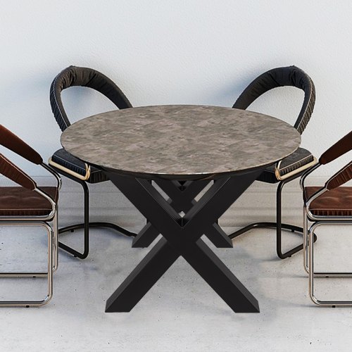 31.1”X28.3” 2PC Table Leg X-Style Black Steel Brackets Steel Office Table Legs