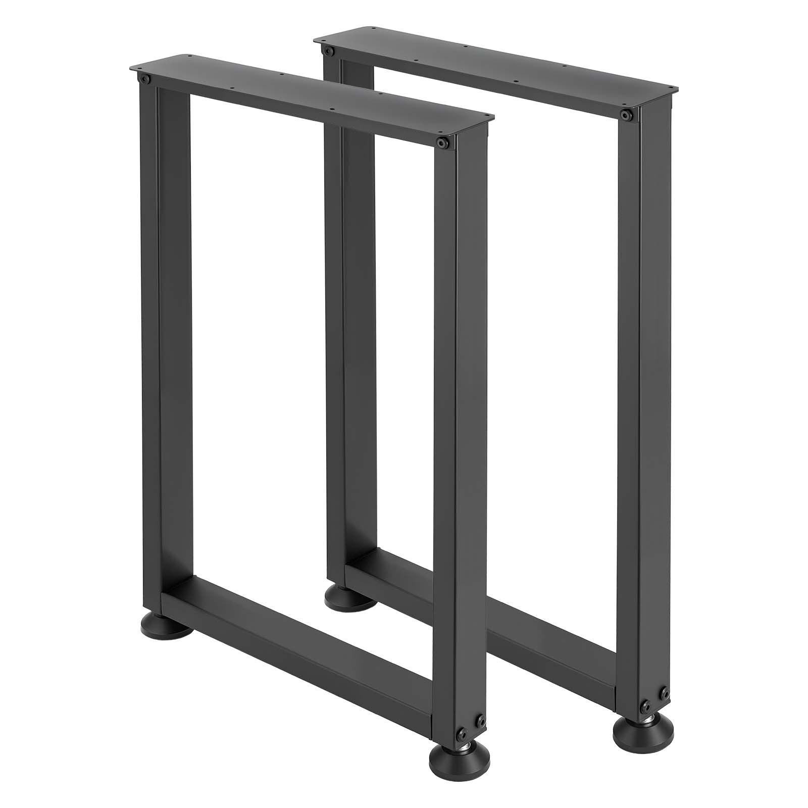 VEVOR tafelpoten van vierkant profiel, set van 2, 450x740 mm, tafelonderstel, max. 1000 kg, tafelpoten, meubelpoten, tafelonderstel, tafelpoten voor bureaus, salontafels, eettafels, zwart