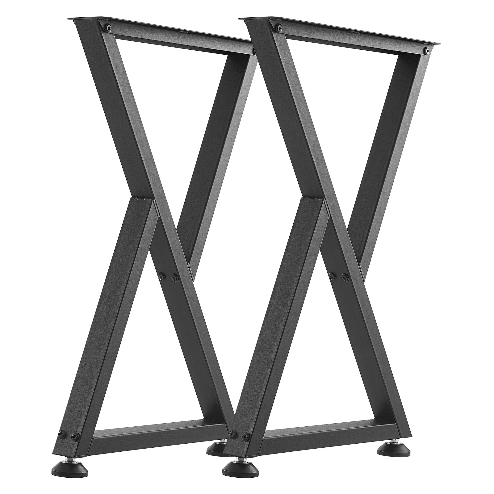 VEVOR Tafelpoten, Set van 2, 472x740 mm, Z-vormig tafelonderstel, Draagvermogen 1000 kg, Tafelpoten van koolstofstaal, Meubelvoeten, Tafelonderstel, Tafelpoten voor bureaus, salontafels, eettafels, Zwart