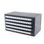 VEVOR Boorbit Dispenser Kast, Boorbit Organizer met Vijf Laden voor Boorbit Dispensers Nr. 1 tot Nr. 60 Gemaakt van Staal met Labels, Stapelbare Boorbit Dispenser voor het Opbergen van Boren en Graveerbits