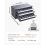 VEVOR Boorbit Dispenser Kast, Boorbit Organizer Kast met Drie Laden voor A tot Z, Stalen Boorbit Dispenser Organizer Kast met Labels, Stapelbare Boorbit Dispenser Opslag