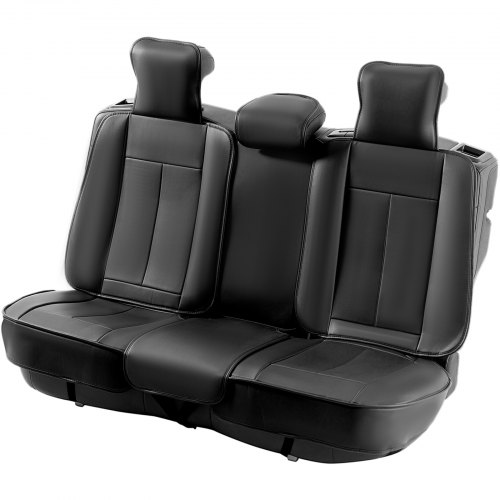 Upgrade4cars Autostoelhoezen Leer Look Set Universeel Zwart Rood | Autostoel Hoezen met Zij-Airbagopeningen en Deelbare Achterbank | Auto Accessoires Interieur