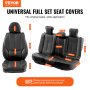 VEVOR stoelhoezen, universele autostoelhoezen, voor- en achterbank, 13-delige kunstleren stoelhoezen, volledig gesloten ontwerp, verwijderbare hoofdsteun en airbag compatibel, auto's, SUV's