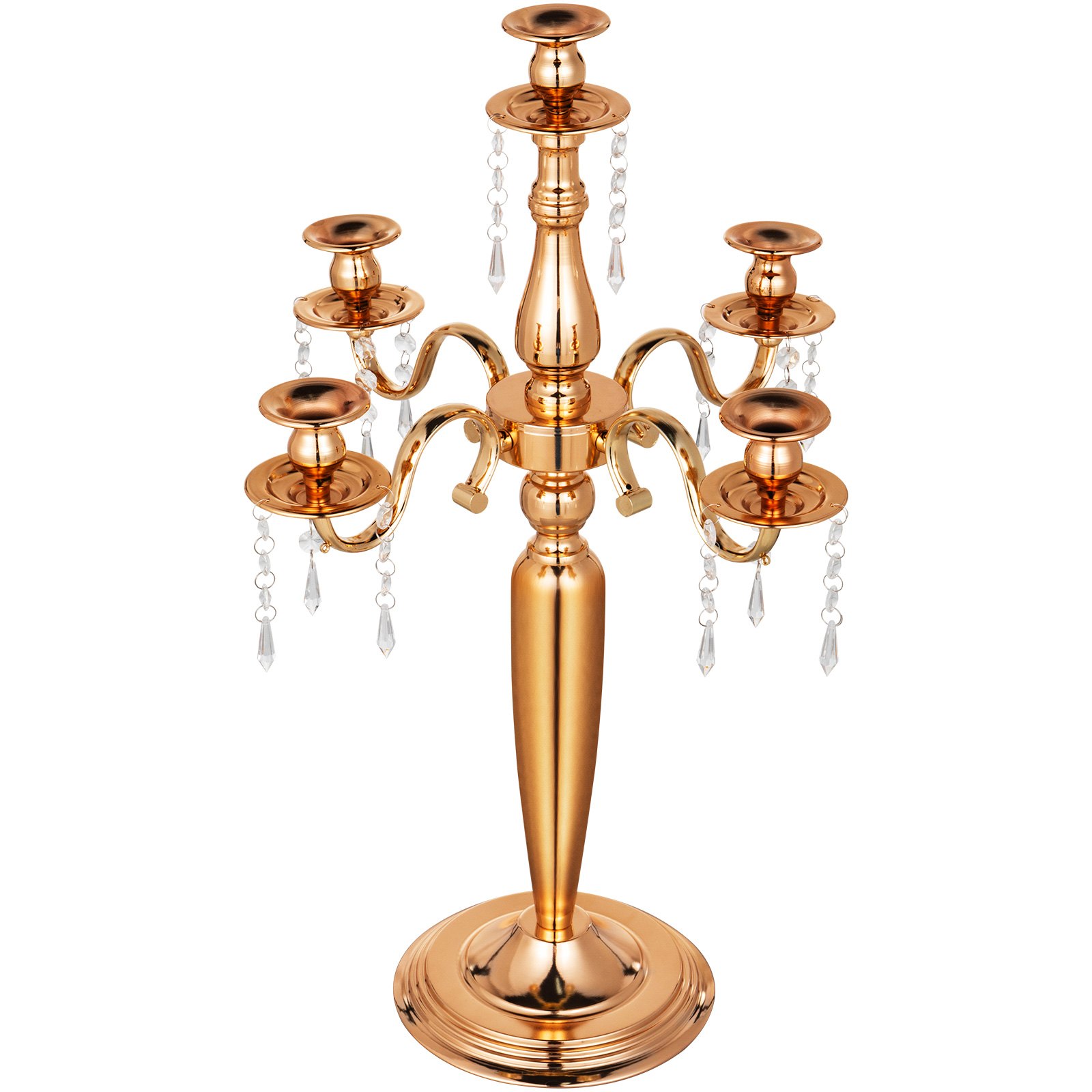 5 Arm Kandelaar Kandelaar Rose Gouden Kandelaar Large Deco 64cm Hoog