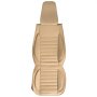 VEVOR Seat Covers, Universal Car Seat Covers Front Seats, 2pcs Faux Leather Seat Cover, Semi-enclosed Design, Detachable Headrest and Airbag Compatible, for Most Cars SUVs and Trucks Beige