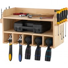 VEVOR Opbergrek voor elektrisch gereedschap 49,5 x 25,4 x 33,3 cm Opbergrek voor elektrisch gereedschap Grenenhout Elektrische Boor Opbergrek met 50 kg Gewichtscapaciteit