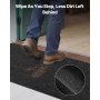 VEVOR Dirt Trapper Mat, 3048 x 914 mm, deurmat voor binnen en buiten, deurmat met PVC-achterkant, wasbaar entreemat voor gang, balkon, garage, strepen, grijs