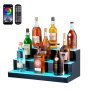 VEVOR LED Lighted Liquor Bottle Display Bar Shelf RF & App Control 24" 3-Step