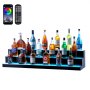 VEVOR LED Lighted Liquor Bottle Display Bar Shelf RF & App Control 48" 3-Step