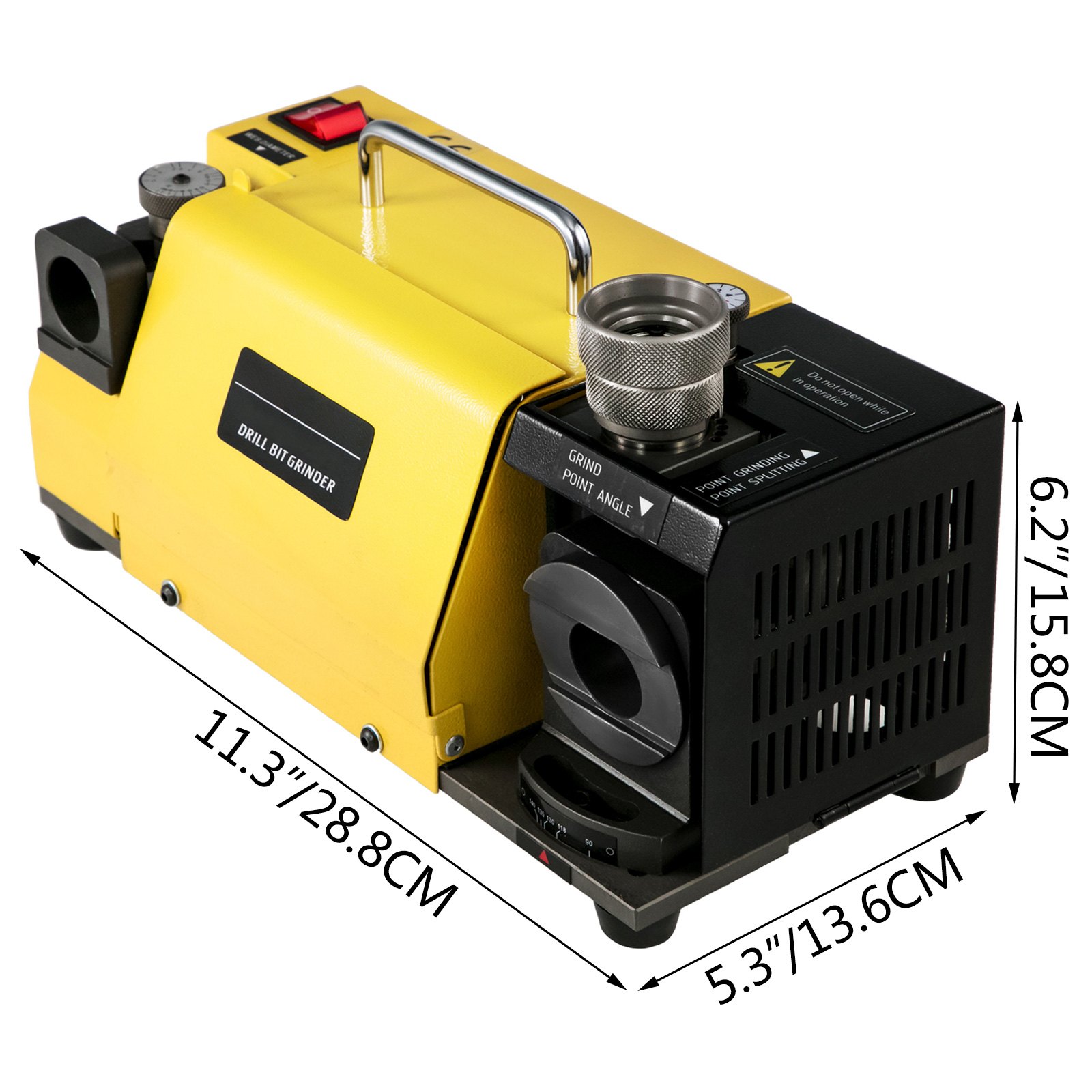 VEVOR End Mill Sharpener MR-20G Ф3-ф20 Drill Bits Sharpener and Grinder 18 Collects End Mill Re-Sharpener Portable Grinding Sharpening Machine CNC Router Bit Sharpener with Adjustable Angle