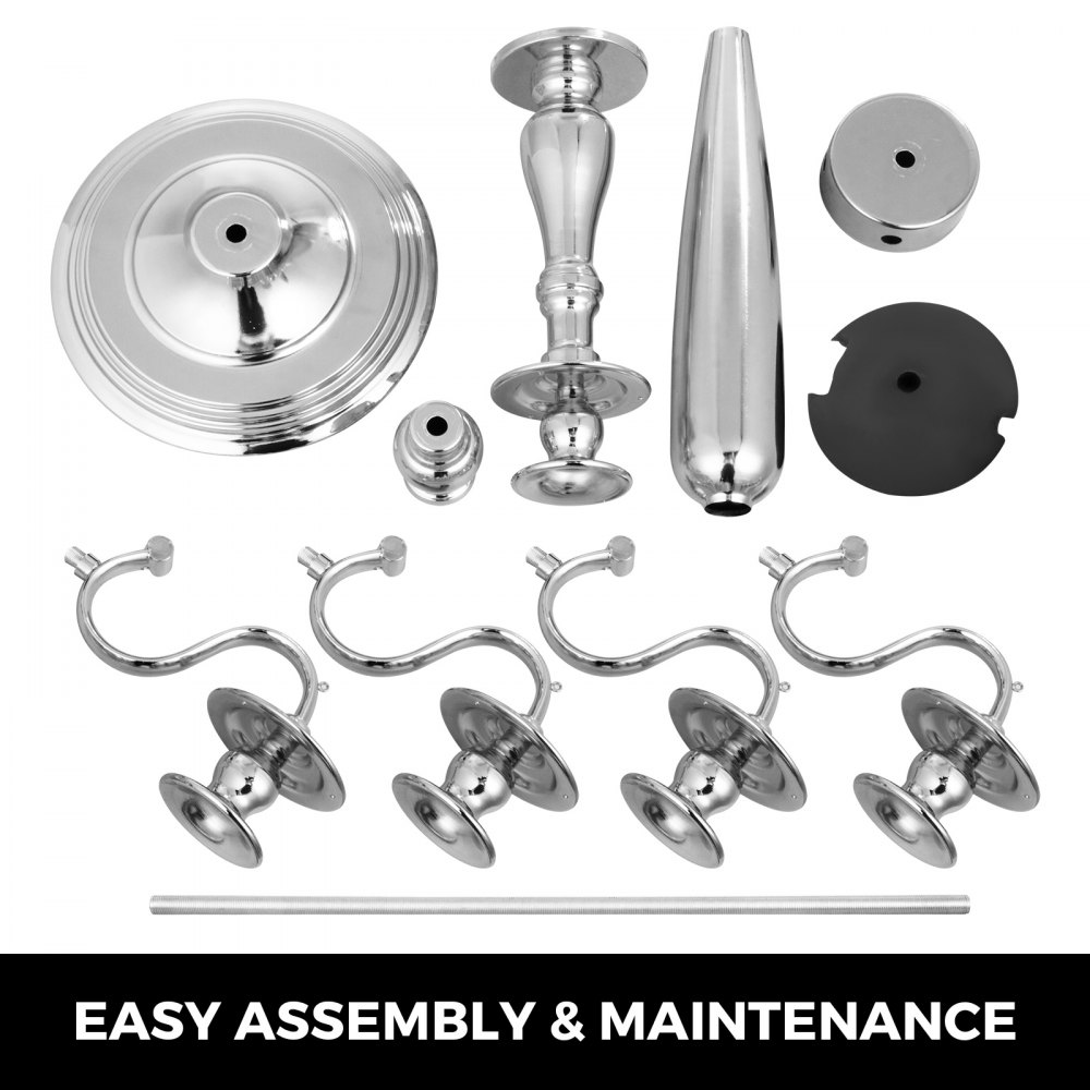 5 Arm Kandelaar Kandelaar Zilveren Kandelaar Groot Decor 25,2 Inches Tall