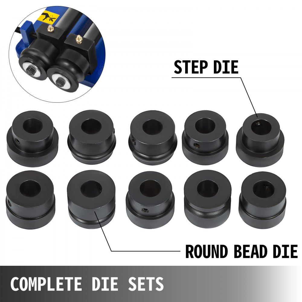 18" Bead Roller Former Swager Rotary Swaging Machine  Roll Rack Perfect 6 Die Sets