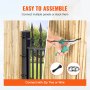 VEVOR Natural Rolled Bamboo Fence, milieuvriendelijke bamboe privacy schutting, 1,22 m H x 2,44 m L x 1,90 m D, decoratief bamboe privacy scherm voor tuin, achtertuin, balkon, terras, zwembad