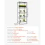 VEVOR DIY plantenrek met groeilampen, plantenstandaard op wielen, 192W 5000K full-spectrum lampen, metalen plantenrek, bloemenrek voor het opkweken van zaailingen, 750x350x1800mm