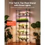 VEVOR Plant Shelf with Grow Light, 6-Tier Indoor Plant Stand, 180cm Tall Plants Display Rack with Wheels & 4/9/14H Timer, 150W 3-Color Full Spectrum Grow Lights, Flower Pot Holder for Seed Starting