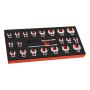 VEVOR Crowfoot Wrench Set, 3/8" Drive, 22-Piece Metric and SAE Size Crows Foot Wrenches, Cr-Mo Alloy Steel, with Storage Tray, Dual Size Markings on Tools and Tray, for Auto Maintenance or Repairs