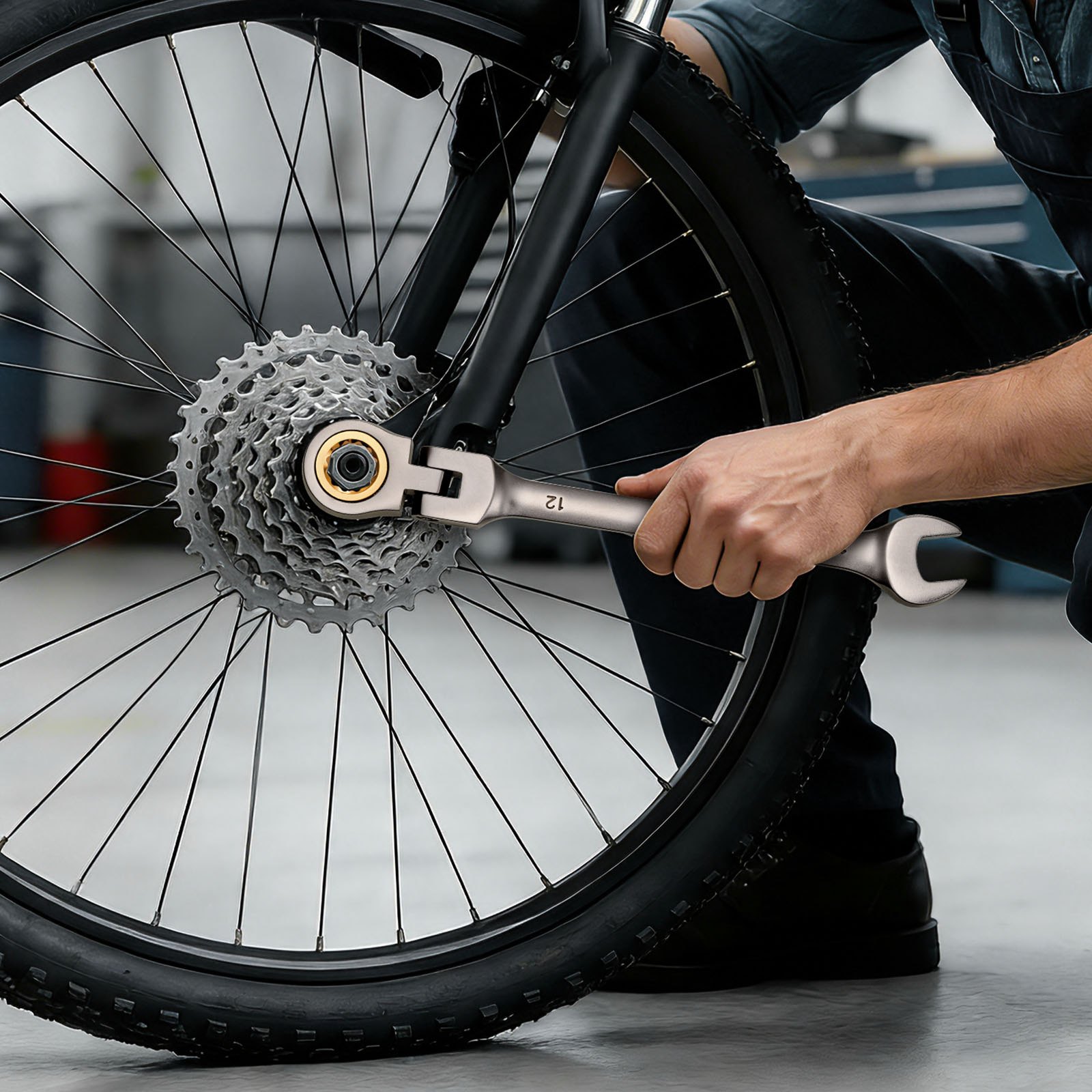 VEVOR 12-delige ratelsleutelset met flexibele kop, metrisch 8-19 mm, 72 tanden, ratelringsleutels gemaakt van Cr-V-staal met opbergtas, steeksleutels voor klussen in en rond het huis en voertuigonderhoud.