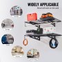 VEVOR set van 2 garageplanken 1220 x 620 x 209 mm gereedschapsopslag 114 kg per laag gereedschapshouder muur 122 x 61 cm plankruimte opbergplanken metalen plank gereedschapsorganizer wandplanken