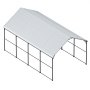VEVOR Tentgarage, 3,6x6x3,15 m Garagetent, Carport met gegalvaniseerd stalen frame en dak, Autotent met verwijderbare zijwanden, Autoschuur, Multifunctionele overkapping voor pick-ups, boten, auto's en tractoren