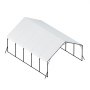 VEVOR Carport, 5,8 x 7,45 x 3,77 m, opbergtent met stevig frame en dak, carport met afneembare zijwanden, multifunctionele garagetent voor pick-up trucks, boten, vrachtwagens en tractoren.