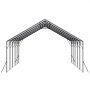 VEVOR Carport, 5,8 x 7,45 x 3,77 m, opbergtent met stevig frame en dak, carport met afneembare zijwanden, multifunctionele garagetent voor pick-up trucks, boten, vrachtwagens en tractoren.