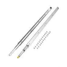 VEVOR volledig uittrekbare ladegeleiders, 1 paar, afsluitbare telescopische rails, 1500 mm, ladegeleider draagvermogen 113,4 kg, zijdelings gemonteerde glijrail met kogellagers en vergrendeling