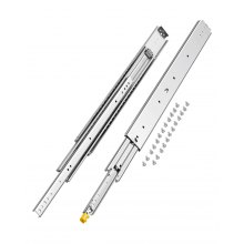 VEVOR 1 paar volledig uittrekbare ladegeleiders 812 mm, draagvermogen 226,8 kg, ladegeleiders, kogellagers met slot, zijdelings gemonteerde telescopische geleiders voor planken, kasten, industriële lades