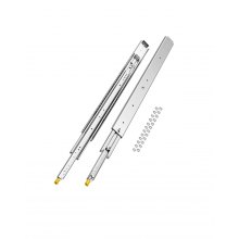 VEVOR 1 paar volledig uitschuifbare ladegeleiders 1016 mm, draagvermogen 226 kg, ladegeleiders, dubbel vergrendelingsmechanisme, telescopische zijdelingse geleiders voor planken, kasten en industriële lades