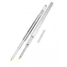 VEVOR 1 paar volledig uitschuifbare ladegeleiders, 1524 mm, 226 kg draagvermogen, vergrendelbare ladegeleider, kogellagers met vergrendelingsmechanisme, zijdelings gemonteerde ladegeleiders