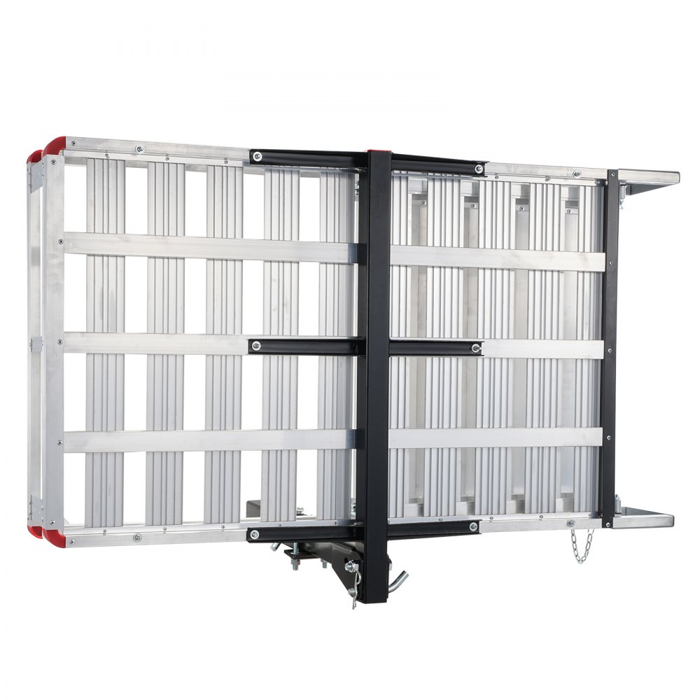 VEVOR rolstoeldrager met trekhaak, 1220x708 mm, achterdrager, wilddrager, 226,8 kg laadvermogen, bagagebox van aluminiumlegering, achtertransporteur, opklapbare achterbox voor rolstoelen en scootmobielen