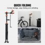 VEVOR Bicycle Repair Stand Bicycle Repair Stand, Bicycle Repair Stand, Heavy Duty Repair Stand 36.3kg, 1079.5-1900mm Height Adjustable Bicycle Stand with Four Legs Black