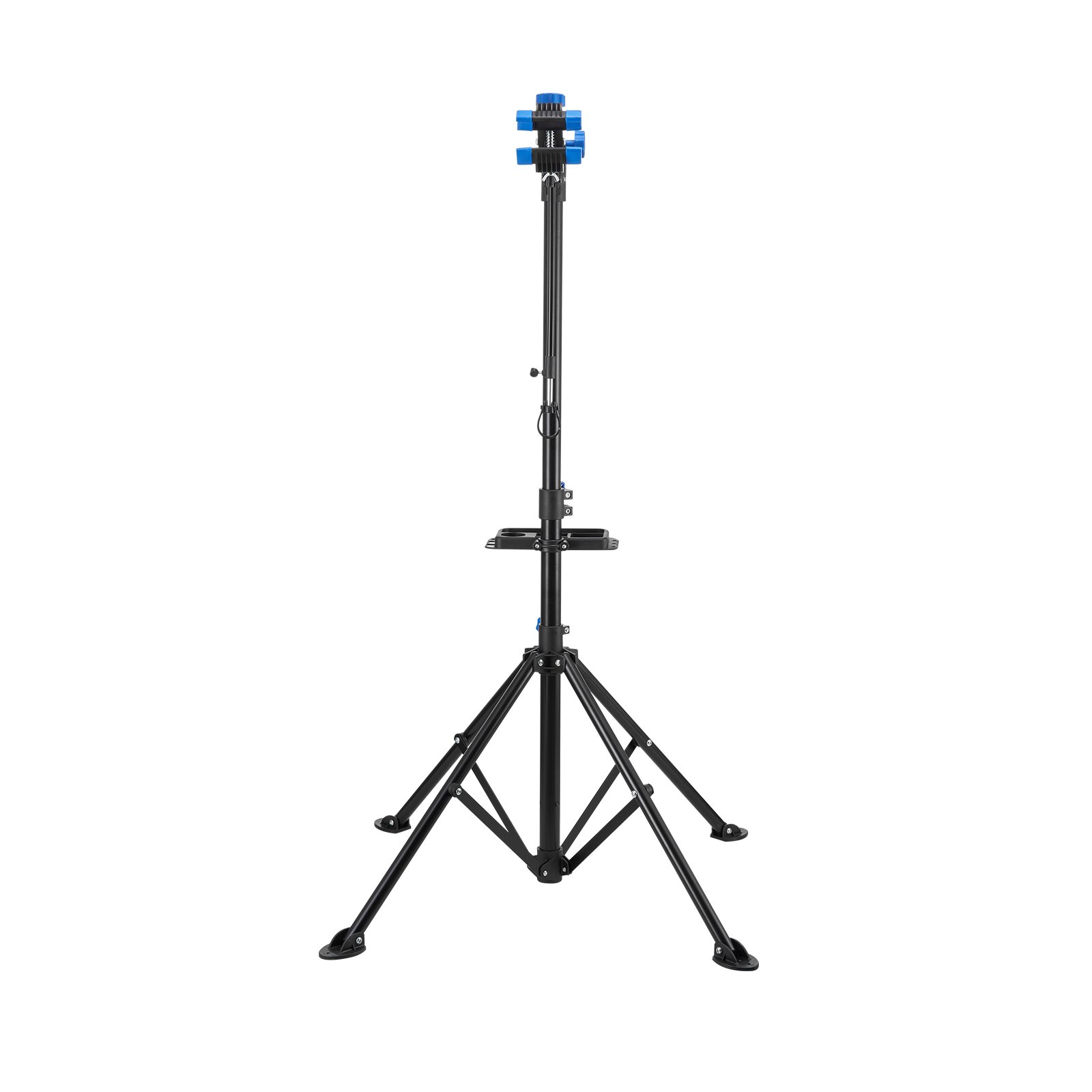 VEVOR Fietsreparatiestandaard Fietsmontagestandaard (draagvermogen 29,9 kg) met verstelbare hoogte van 835-1440 mm en magnetische gereedschapsbak, opvouwbare onderhoudsstandaard voor mountainbikes en racefietsen