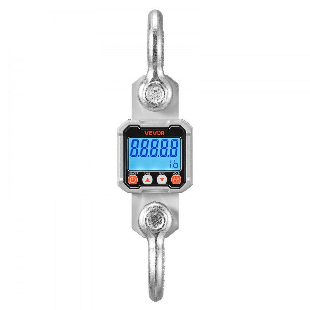 VEVOR Kraanweegschaal 3000 kg, Digitale Hangweegschaal, Industriële Weegschaal met Gegoten Aluminium Behuizing & LCD-display, Aflezing van 500 g & 3-traps schakelaar, Afstandsbediening, Speelweegschaal voor Garage & Fabriek