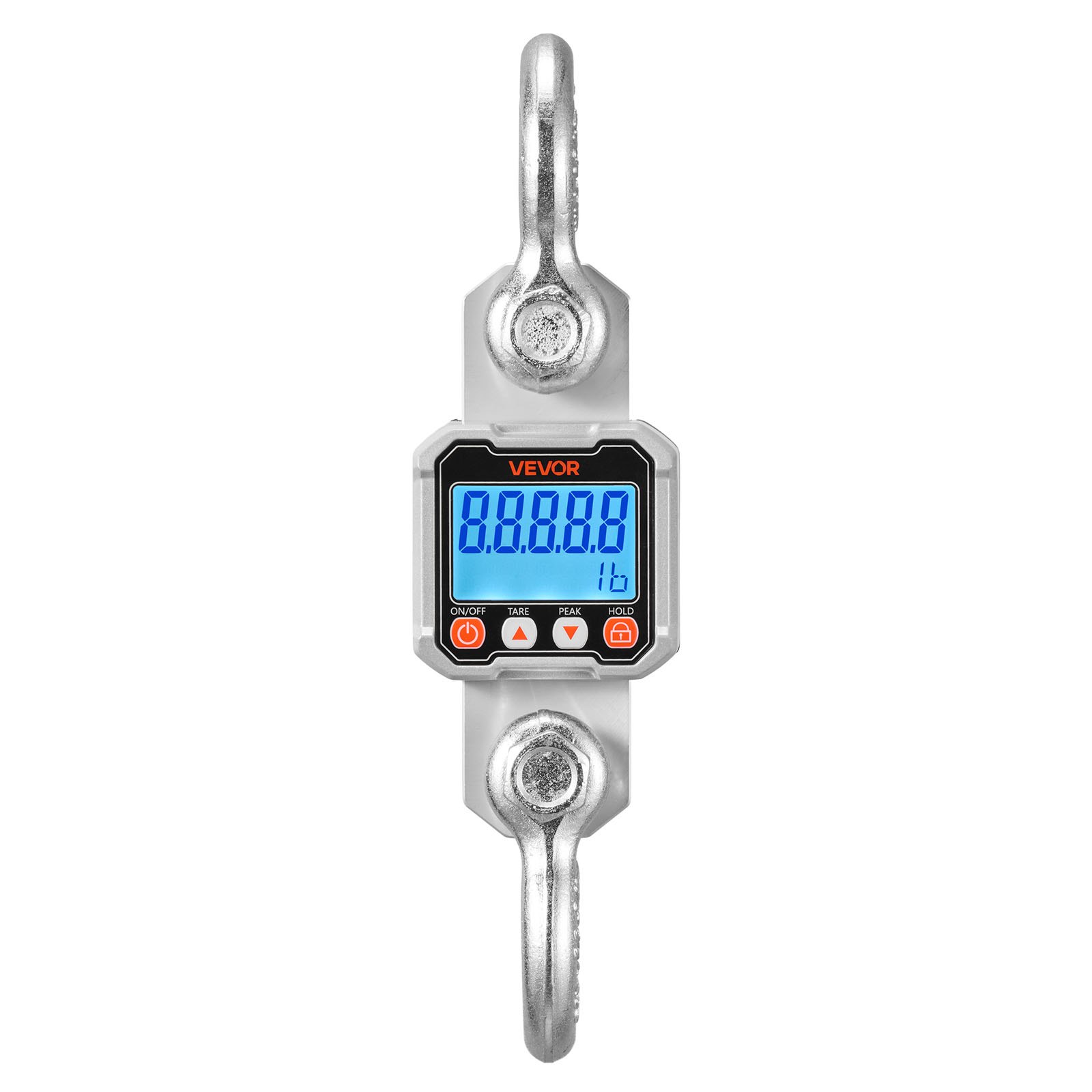 VEVOR Kraanweegschaal 3000 kg, Digitale Hangweegschaal, Industriële Weegschaal met Gegoten Aluminium Behuizing & LCD-display, Aflezing van 500 g & 3-traps schakelaar, Afstandsbediening, Speelweegschaal voor Garage & Fabriek
