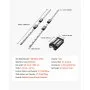 VEVOR Lineaire Geleiders HGR20, 2-pack 1000 mm lineaire rails & 4 schuifblokken, roestvrij staal & hoge precisie, geleiderails voor doe-het-zelf-liefhebbers, CNC-freesmachines, draaibanken, freesmachines, 3D-printers