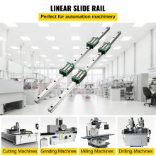 VEVOR Lineaire Geleiding Lineaire Rail Guide HSR20 Lineaire Geleiderail 1700mm 2 Stuks Lineaire Rail en Lagers Weinig Lawaai Miniatuur Lineaire Rail