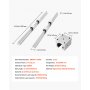 VEVOR lineaire geleiders SBR25, 2-pack 1200 mm lineaire rails & 4 schuifblokken, volledig ondersteunde as, geleiderail voor snij-, slijp-, frees- en boormachines etc.