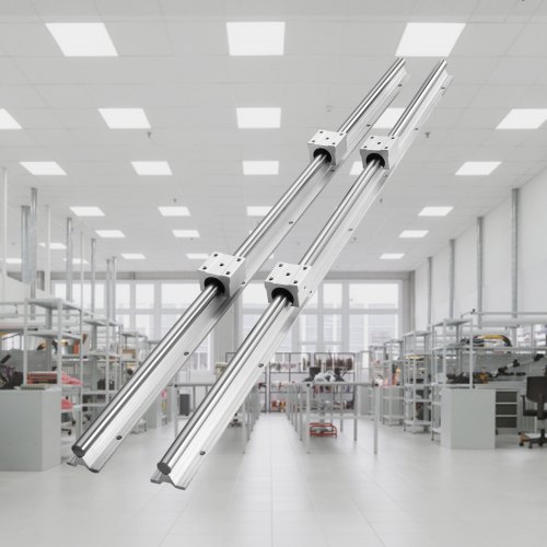 VEVOR lineaire geleider lineaire rail 2 stuks SBR20-800mm koolstofstaal aluminium geleiderail met 4 stuks SBR20UU schuifblokken lineair lager lagerblok CNC-onderdelen voor 3D-printer freesdraaibank