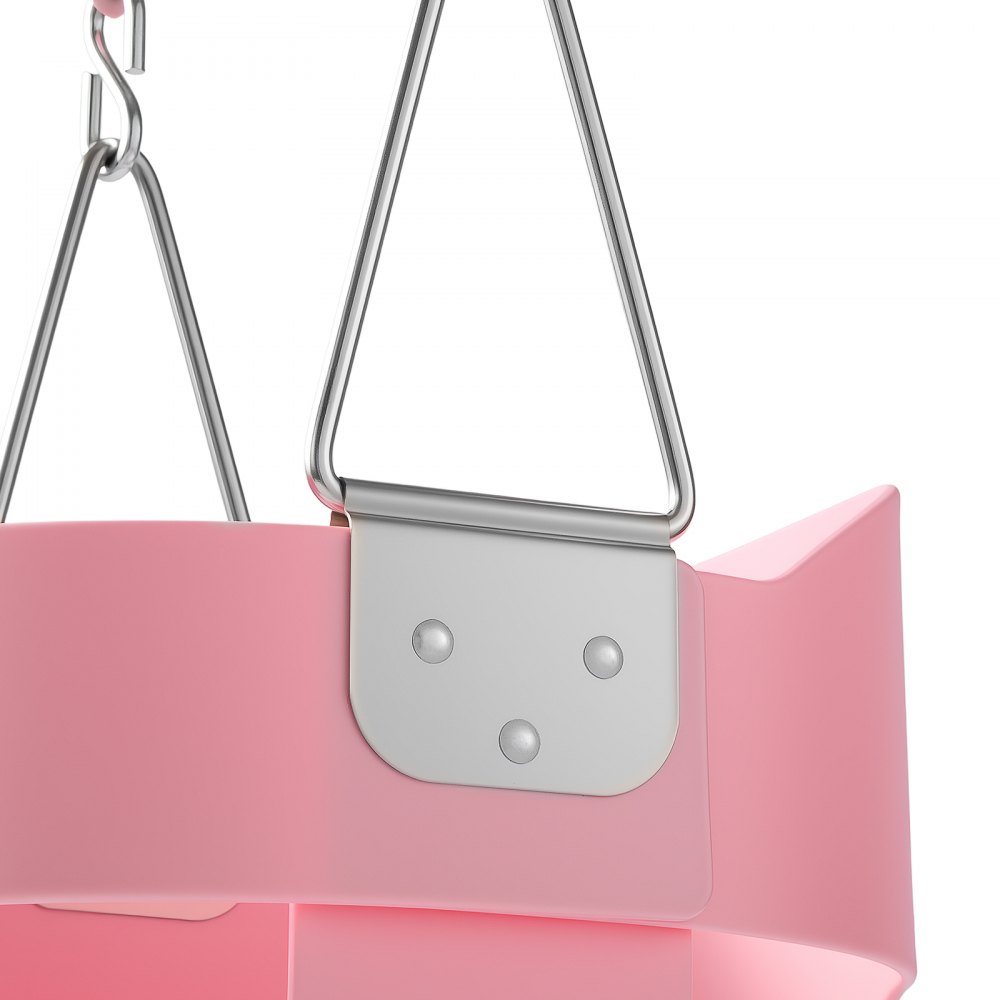 VEVOR Kinderschommel, 136 kg, hoge rugleuning, volledig kuipzitje, roze, voor buiten- en binnenspeeltuinen, gecoate kettingen en karabiners, volledig gemonteerd zitje, geschikt voor kinderen vanaf 3 jaar, CE/CPC