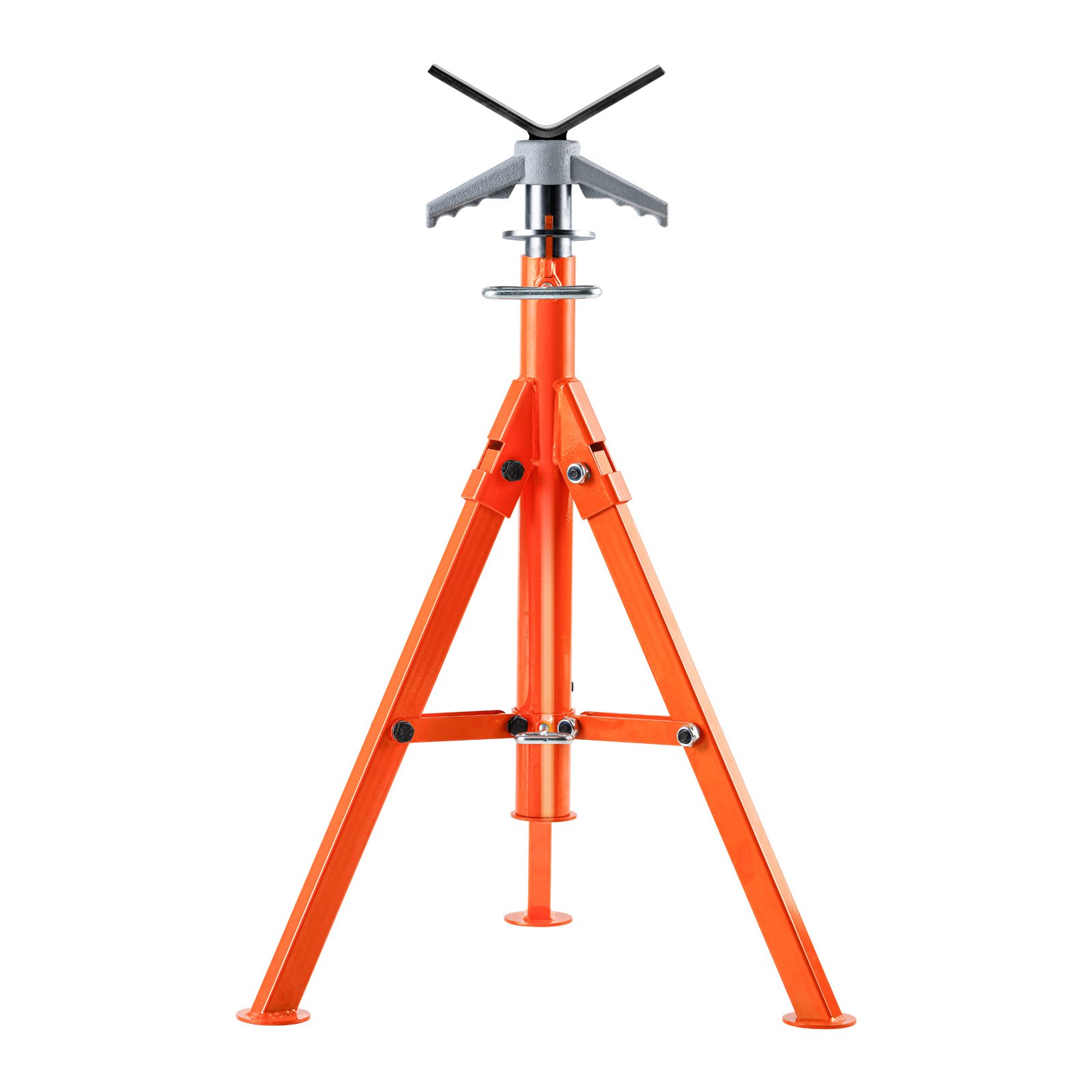 VEVOR Rolstandaard 1134 kg laadvermogen Rolstandaard #45 Stalen rolstandaard Hoogteverstelbaar van 690 tot 1320 Opvouwbare standaard Krikstandaard Werkstandaard Montagestandaard voor tafelzaag Schaafmachine Schuurmachine