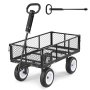 Zwarte stationwagen met aanhanger