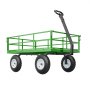 VEVOR Handkar 110x75x67 cm, transportkar, tuinkar, gereedschapskar, 2-in-1 handkar, met terreinbanden, afneembare gaaszijpanelen en 180° draaibare handgreep