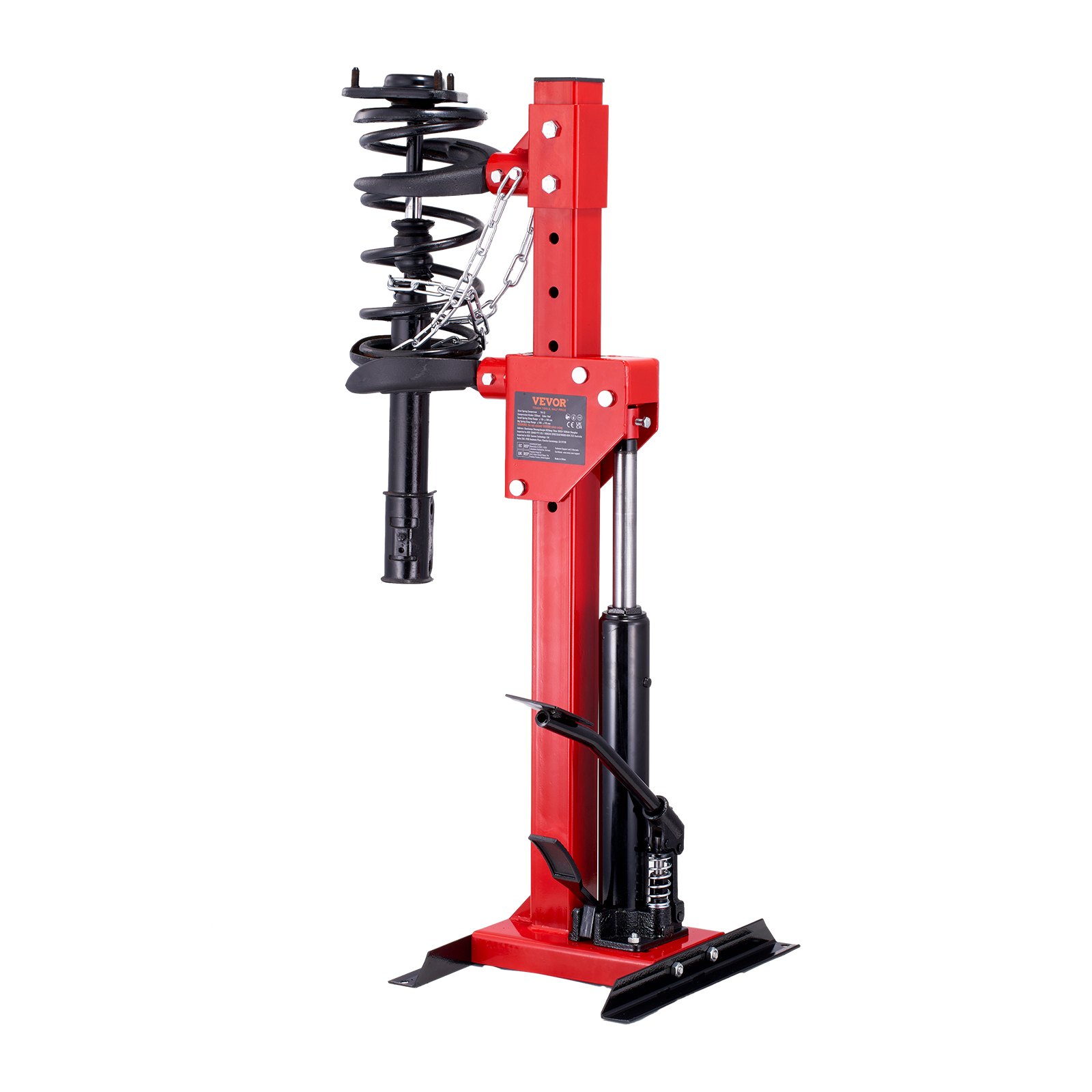 VEVOR 4,5 ton hydraulische veerpomp voor auto's, 1 ton nominaal krachtkracht, veerpootcompressor voor 11-13 cm en 14-17 cm veerpoten met lekvrije hydraulische pomp