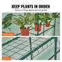 VEVOR filmkas 141x141x200cm tomatenkas 15kg draagvermogen kas tuinhuis koud frame PE materiaal stalen buis tomatenkas groentekas met 4 planken plantenkas