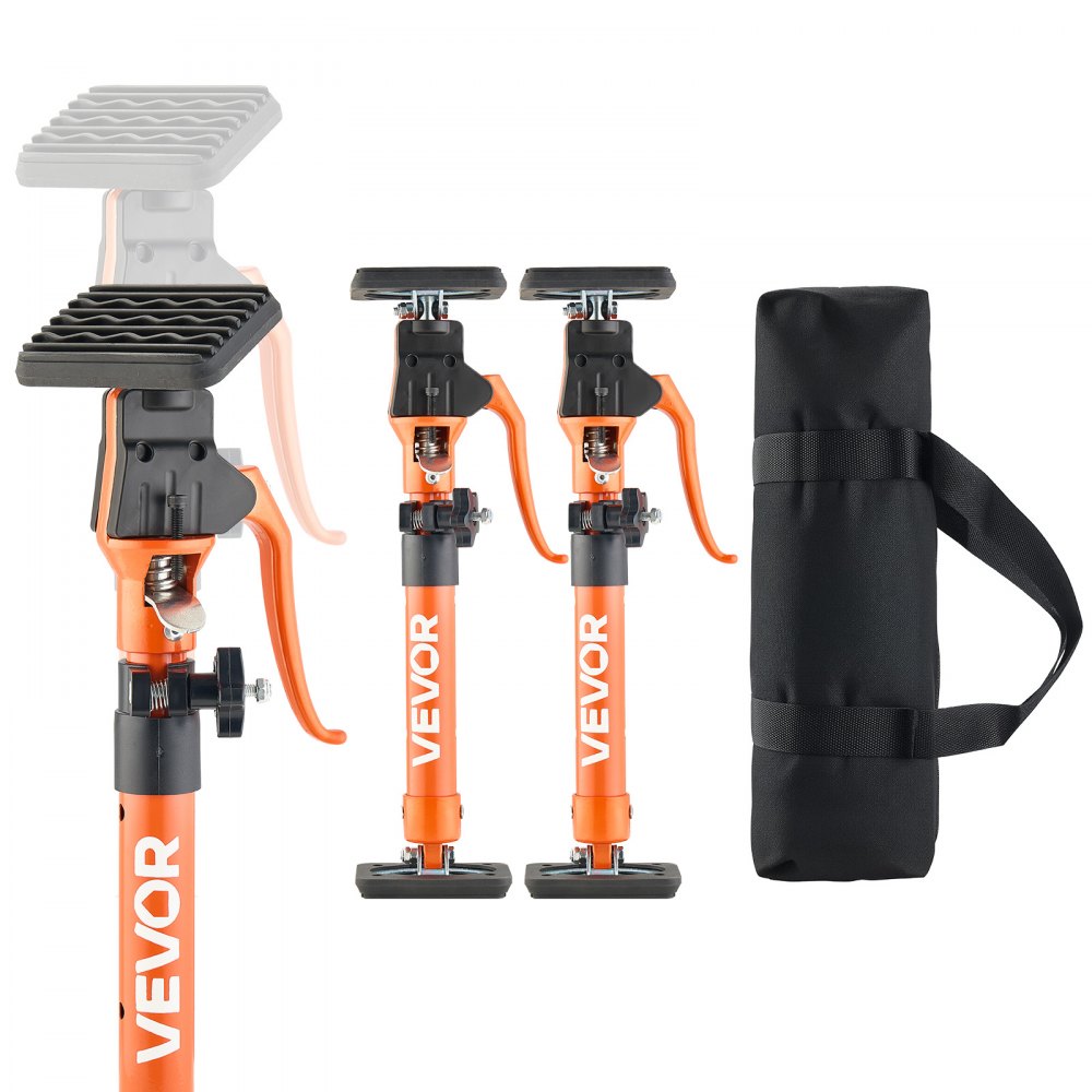 VEVOR Eenhandige Ondersteuning, 2-Pack, Plafondondersteuning 40-60cm, Telescopische Stalen Ondersteuning, Montage Ondersteuning tot 100kg Capaciteit voor het Installeren van Kasten, Het Optillen van Gipsplaten, Vrachtpalen