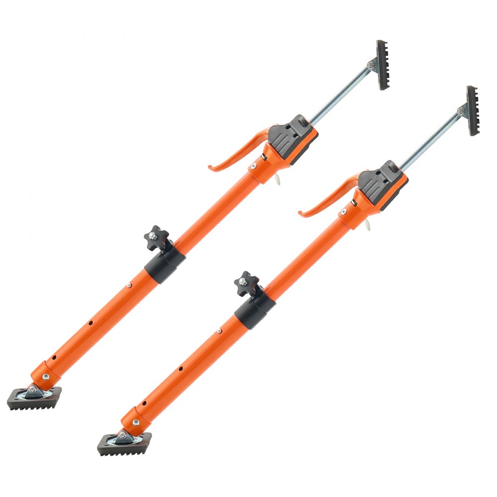 VEVOR Eenhandige Steunkrik, 2-pack, Plafondsteunkrik 48-75cm, Telescopische Stalen Steunkrik, Montagesteun tot 100kg draagvermogen voor het installeren van kasten, het tillen van gipsplaten, vrachtpalen