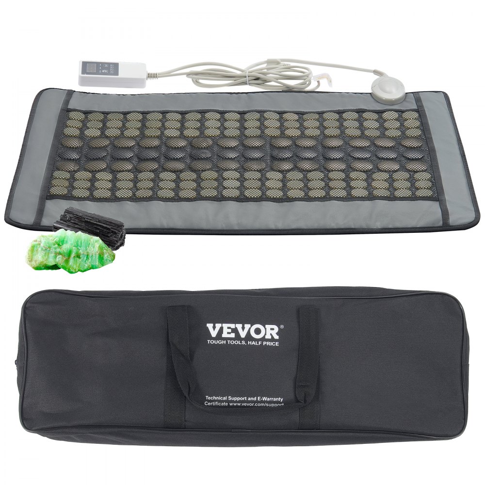 VEVOR Far Infrared Heating Pad 108 Natural Jade 42 Tourmaline Stone Heating Pad